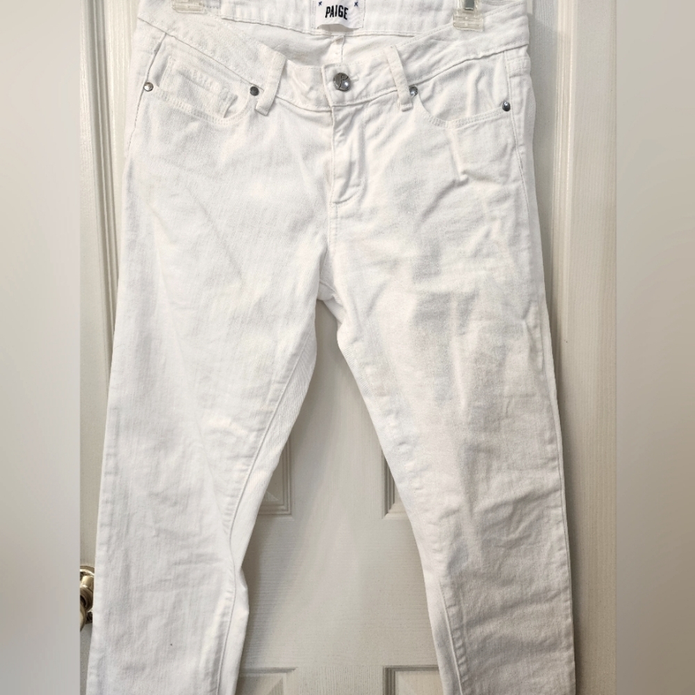 White sninny paige jeans